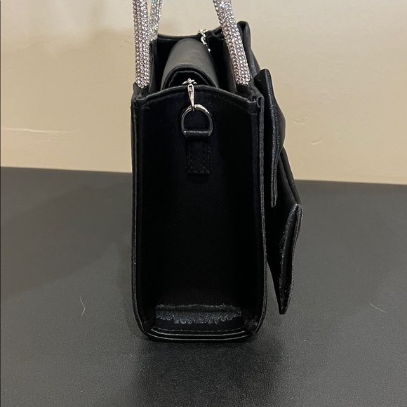 House of Harlow 1960 | Black Bow Mini Bag w/ Removable Crossbody & Gem Handles - Picture 7 of 12